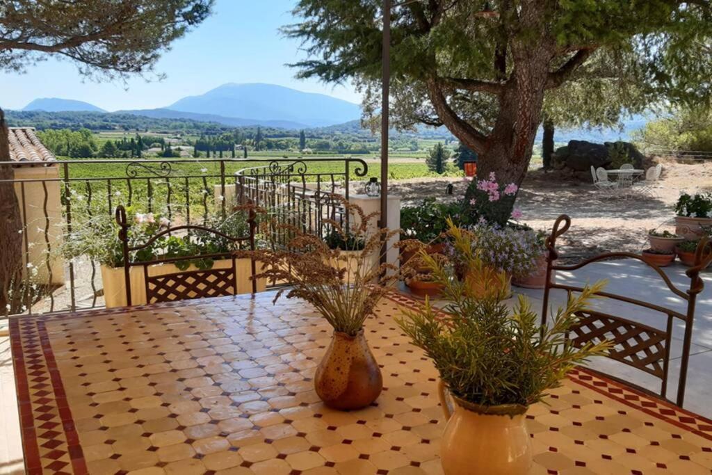 Le Clos Des Pins, Vue Mont Ventoux Roaix Esterno foto
